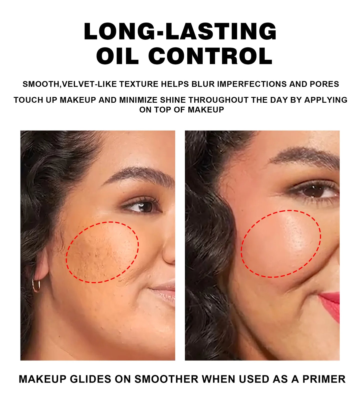HANDAIYAN Matte Concealer Makeup Setting Powder with Puff Light Mist Sense Waterproof Oil Control Without Taking Off Makeup - Hiccupzz
