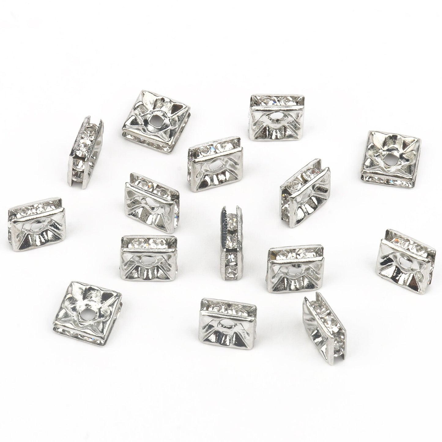 50pcs/lot Crystal Round Loose Spacer Beads for DIY Making Bracelet Necklace Accessories - Hiccupzz