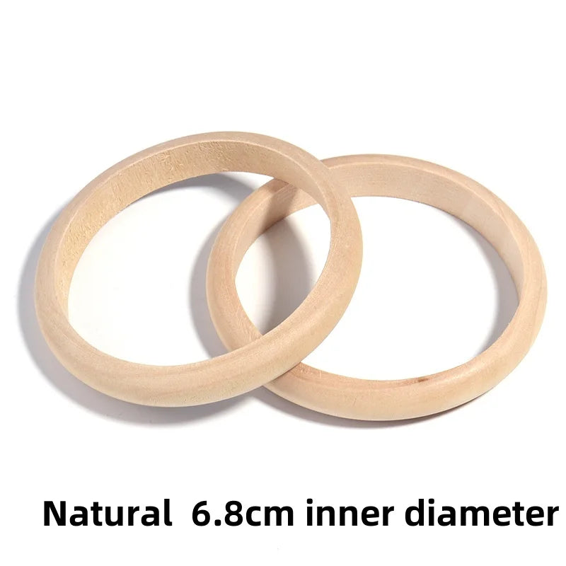 Elegant Natural Wood Square Bracelet for Women, Coffee Girl Jewelry, Geometric Wooden Bangles - Hiccupzz