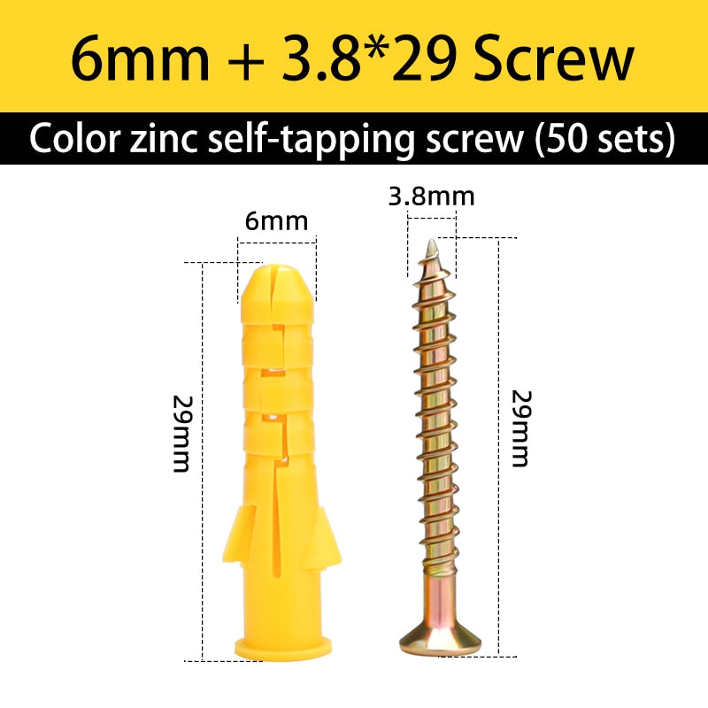 50 Set Small Yellow Croaker Wall Anchors Plugs - Hiccupzz