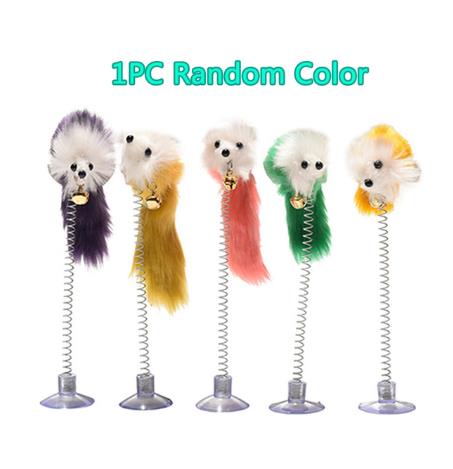 Funny Kitten Cat Teaser Interactive Toy Rod with Bell and Feather Toys for Cats Teaser Interactive Toy Rod Pet Cats Toys Stick - Hiccupzz