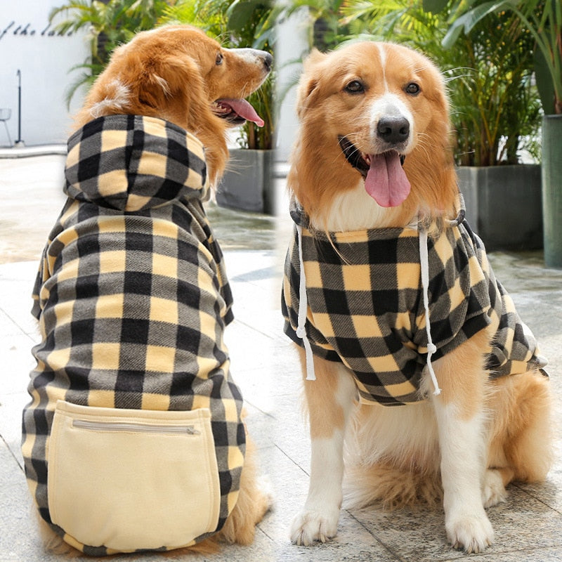 Dog Winter Coat Pet Jacket Plaid Reversible Vest Cold Weather Dog Clothes Pet Apparel for Small Medium Large Dogs - Hiccupzz