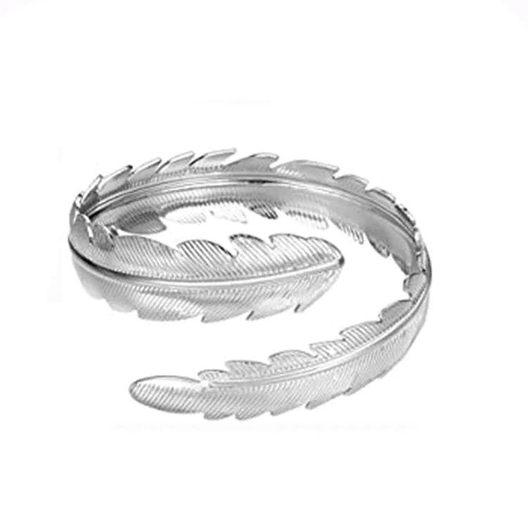 Simple Boho Coil Upper Arm Band Cuff Armlets for Women Girls, Adjustable Arm Bangle - Hiccupzz