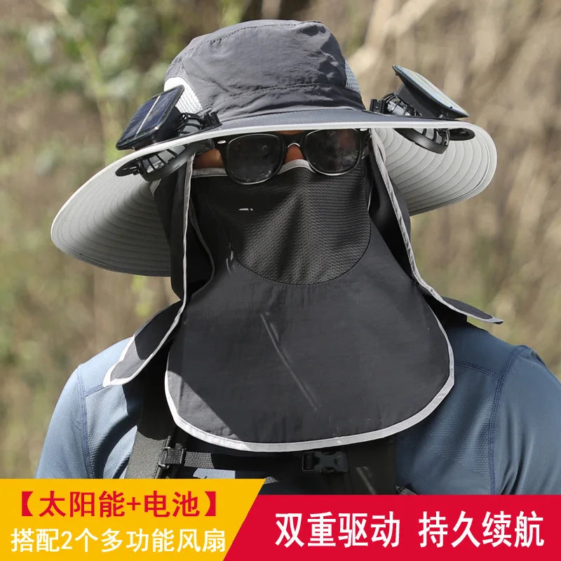 Solar Fan Fisherman Hat Outdoor - Hiccupzz