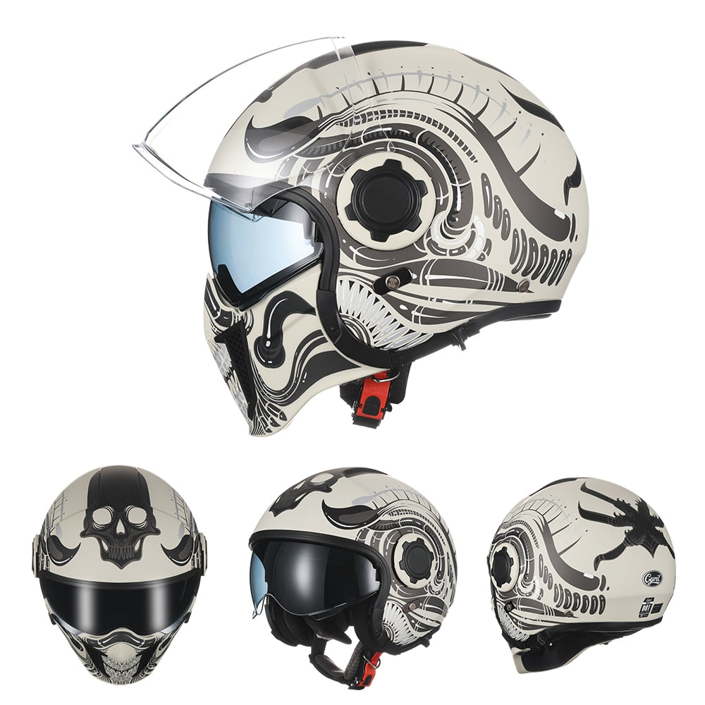 Modular Motorcycle Full Face Helmet DOT ECE Approved - Hiccupzz
