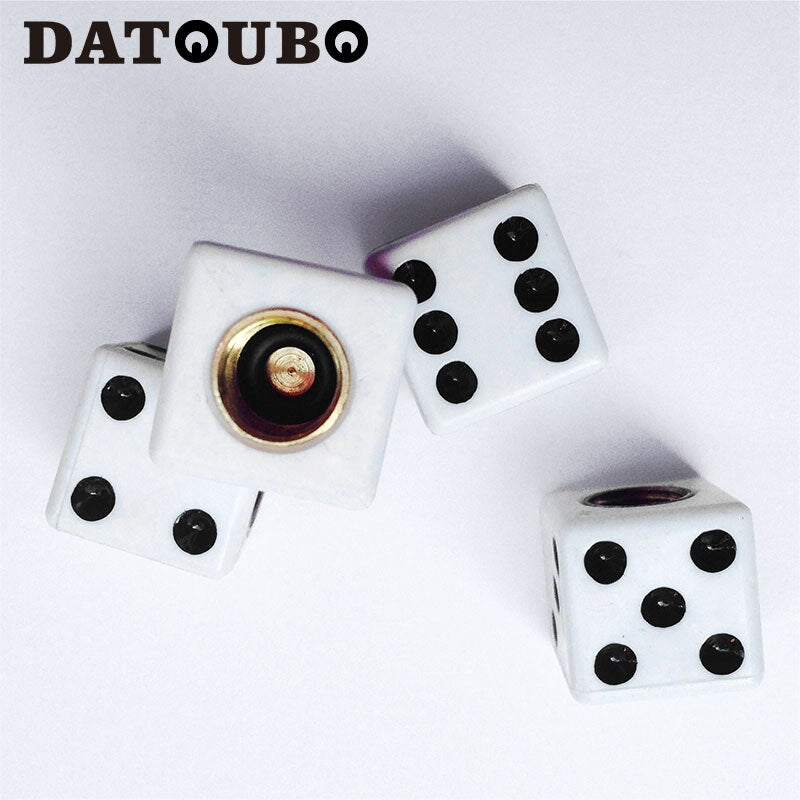 4 Pcs High quality Plastic ABS Dice Novelty Car Tyre Valve Caps - Hiccupzz