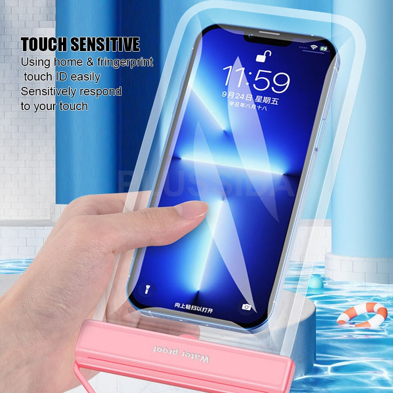 Waterproof Phone Case Under 7.0 inches For iPhone 13 14 Pro Max , Huawei, Xiaomi, Redmi, Note Samsung - Hiccupzz