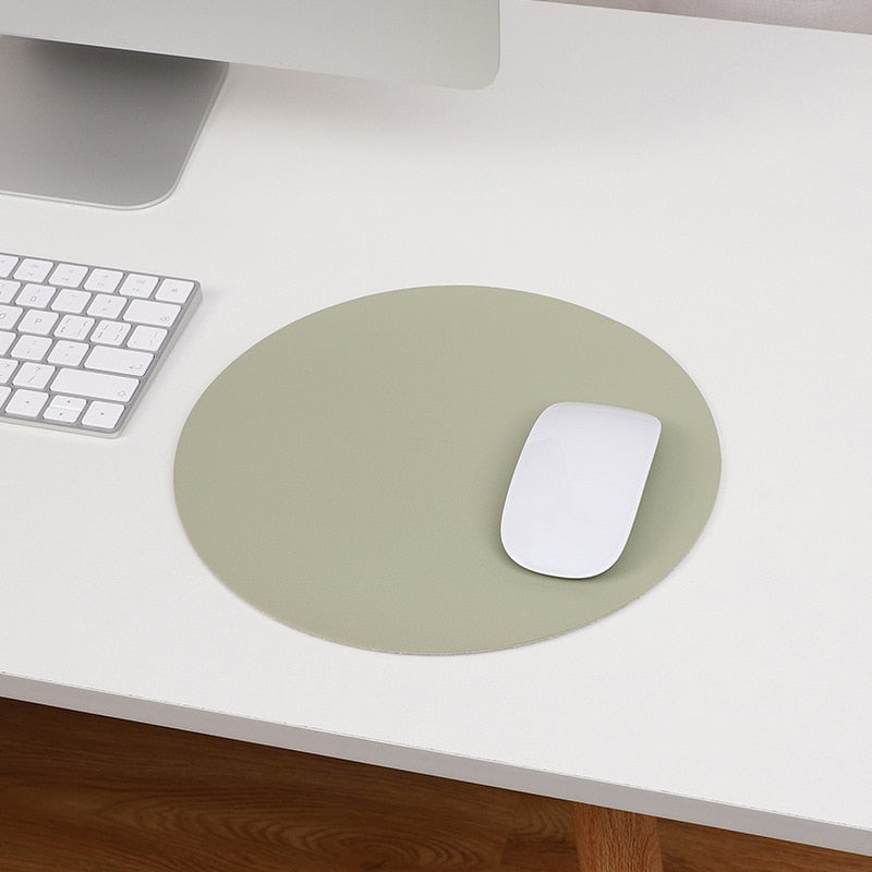 Waterproof PU Leather Mouse Pad Gaming Mouse Pad Simple Solid Color Antislip Computer Desk Accessories School Office Accessories - Hiccupzz