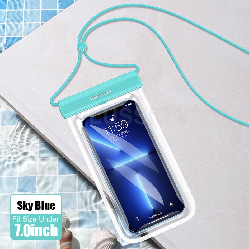 Waterproof Phone Case Under 7.0 inches For iPhone 13 14 Pro Max , Huawei, Xiaomi, Redmi, Note Samsung - Hiccupzz