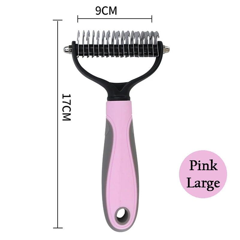 Professional Pet Deshedding Brush - Dog Hair Remover & Knot Cutter for Cats and Puppies | Grooming & Shedding Comb for Dogs - Hiccupzz
