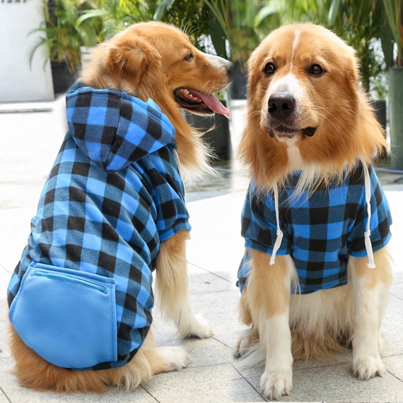 Dog Winter Coat Pet Jacket Plaid Reversible Vest Cold Weather Dog Clothes Pet Apparel for Small Medium Large Dogs - Hiccupzz