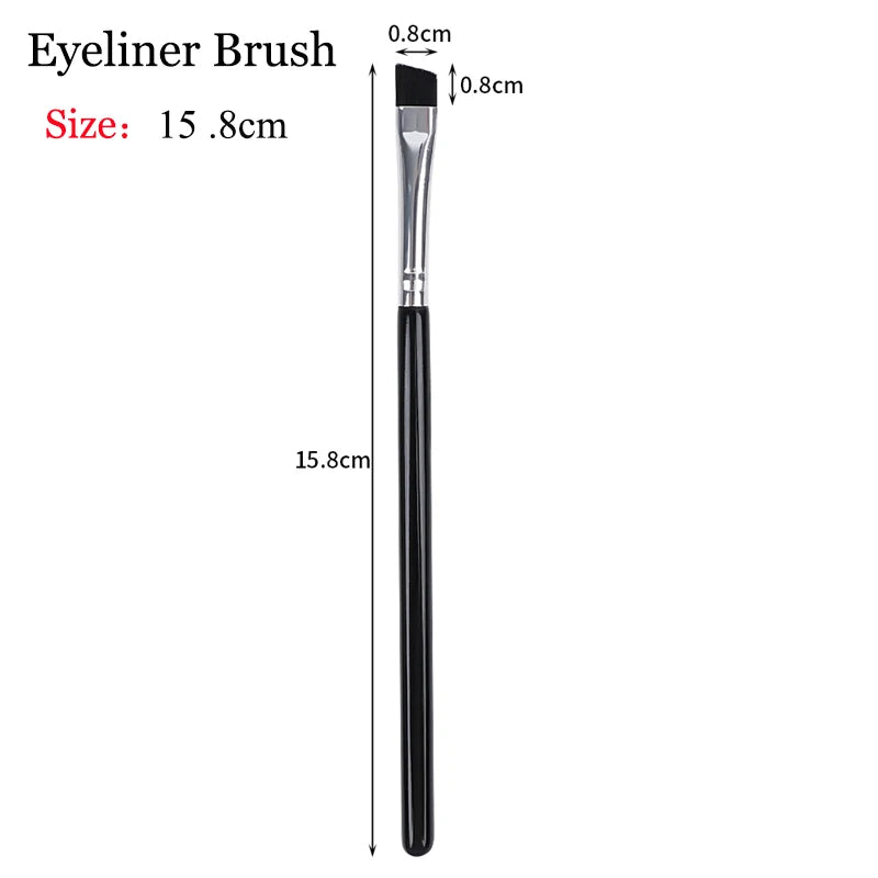 Professional Eyebrow Eyeliner Brushes Soft Angled Blade Thin Flat Contouring Brow Eye Liner Makeup Brush Women Eyes Makeup Tools - Hiccupzz