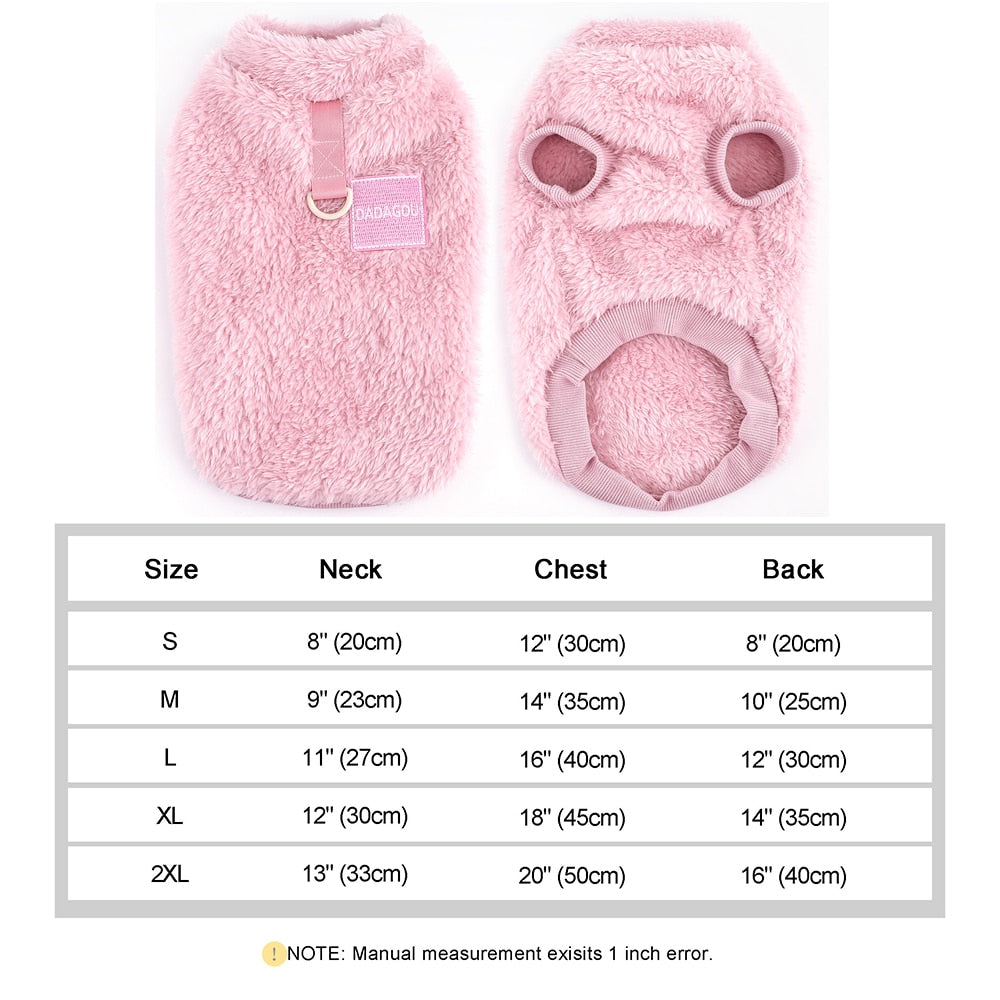 Soft Coral Fleece Pet Clothes Warm Dog Vest Coat Cute Puppy Sweater Cat Apparel For Chihuahua Yorkie Terrier Shih Tzu Pet Outfit - Hiccupzz