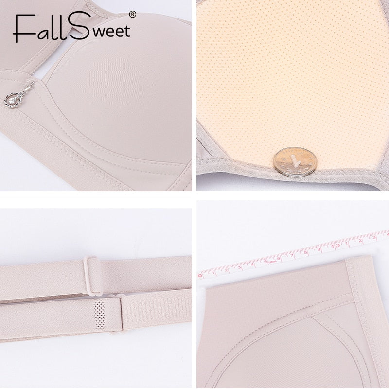 FallSweet Seamless Bras for Woman Wireless Underwear Push Up Bra Intimates Bralette Brassier No Wire Plus Size Bras C D Cup - Hiccupzz