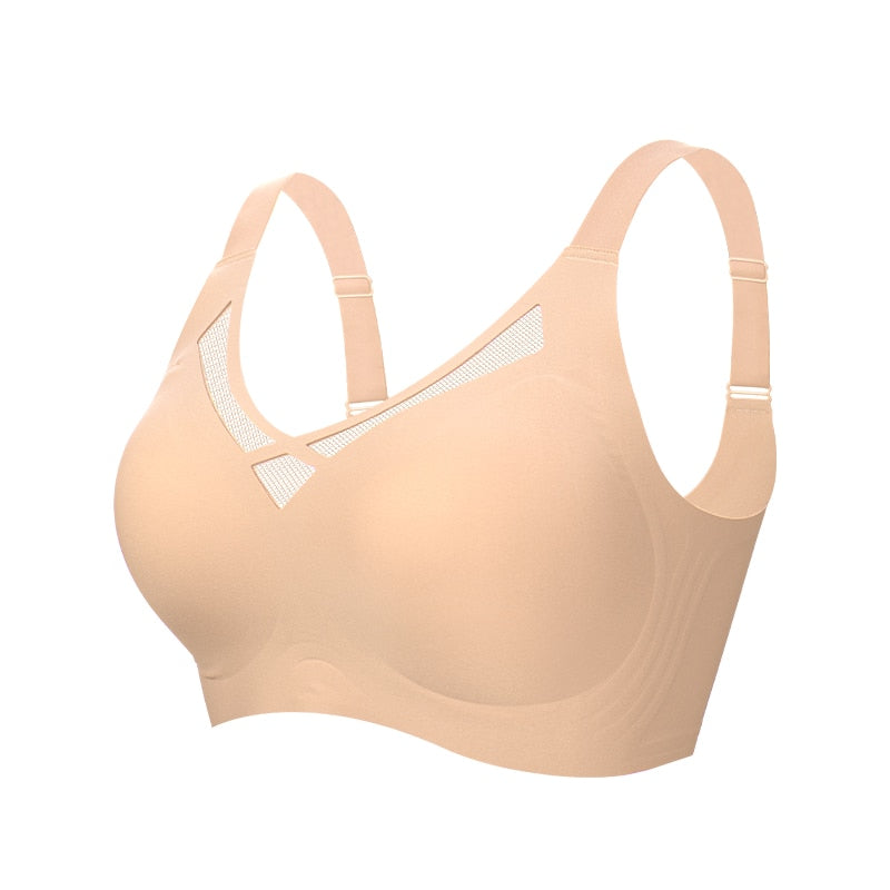 FallSweet Seamless Bras  for Women Comfort Wireless Bra Lightly Lined  Bralette with Removable Pad L to 3XL - Hiccupzz