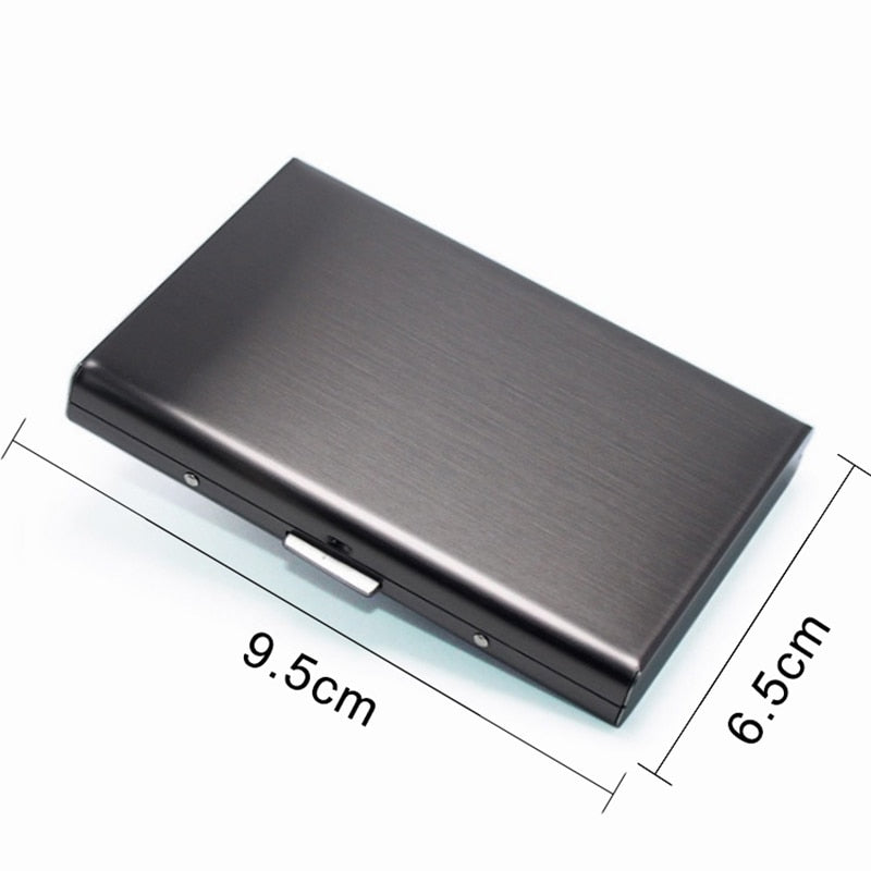 Rfid Credit Card Holder Men Minimalist Wallet Aluminium Bank Cardholder Case with Money Clip Designer Porte Carte - Hiccupzz