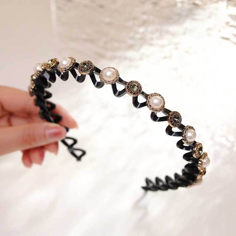 Fashion Pearl Non-Slip Rhinestone Hairbands - Hiccupzz