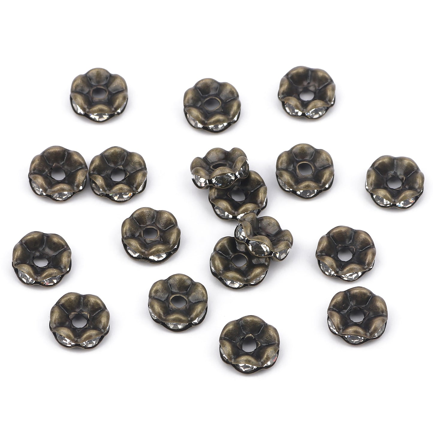 50pcs/lot Crystal Round Loose Spacer Beads for DIY Making Bracelet Necklace Accessories - Hiccupzz