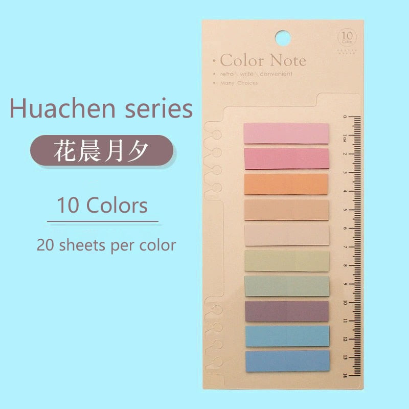 6 Series Color Self Adhesive Memo Pad Sticky Notes - Hiccupzz