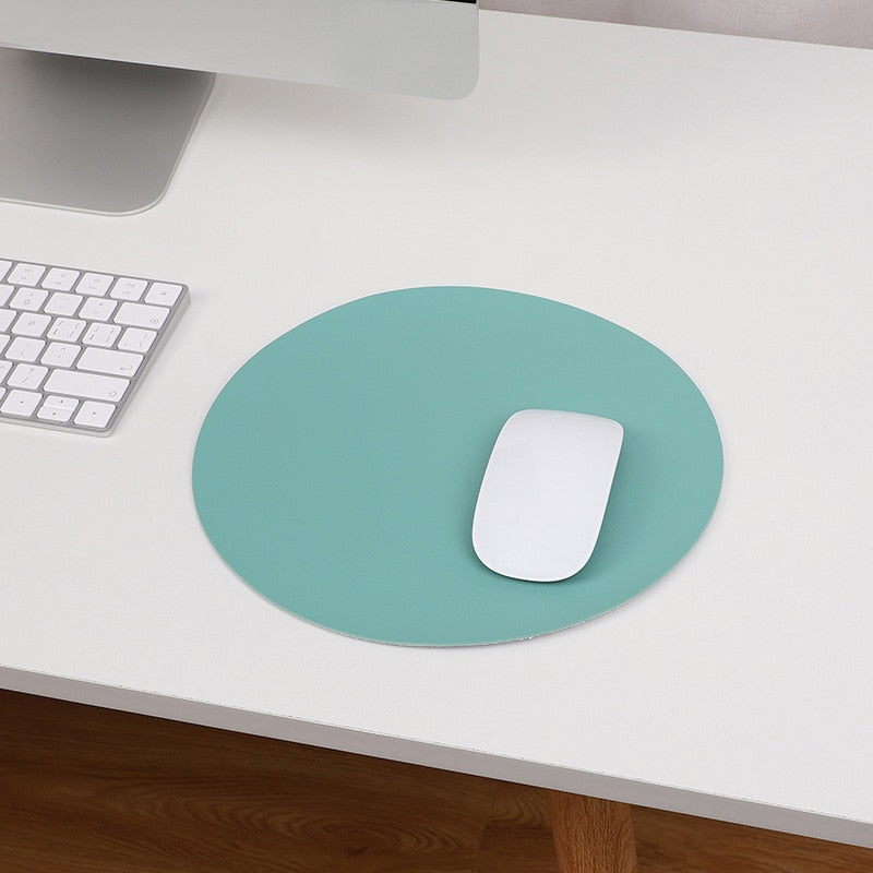 Waterproof PU Leather Mouse Pad Gaming Mouse Pad Simple Solid Color Antislip Computer Desk Accessories School Office Accessories - Hiccupzz