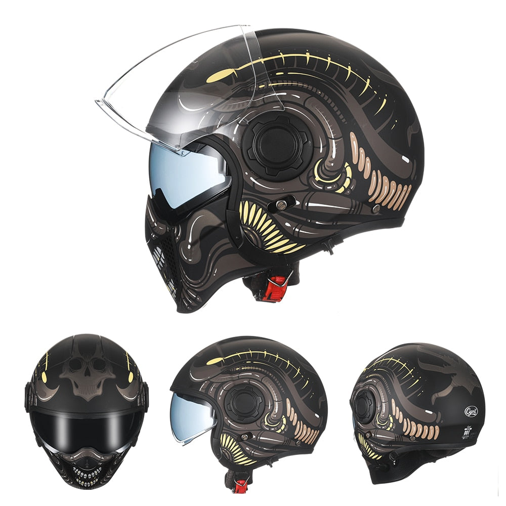 Modular Motorcycle Full Face Helmet DOT ECE Approved - Hiccupzz