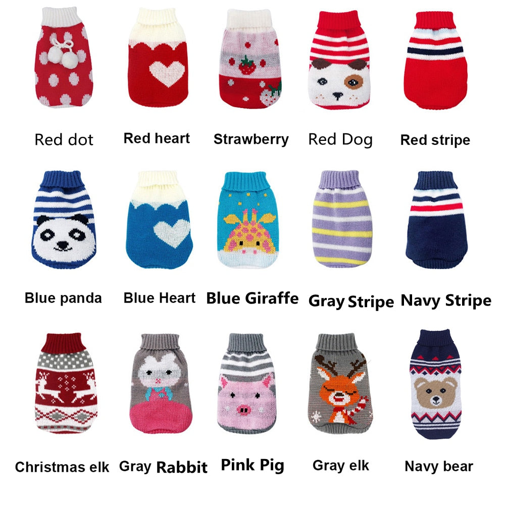Warm Dog Clothes for Small Dog Coats Jacket Winter Clothes for Dogs Cats Clothing Chihuahua Cartoon Pet Sweater Costume Apparels - Hiccupzz