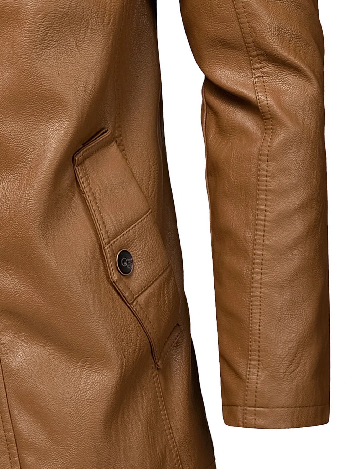 Men's Autumn Fashion Leather Jacket - Warm Long Coat with Pockets, Casual Winter England Style Vintage Parka - Hiccupzz