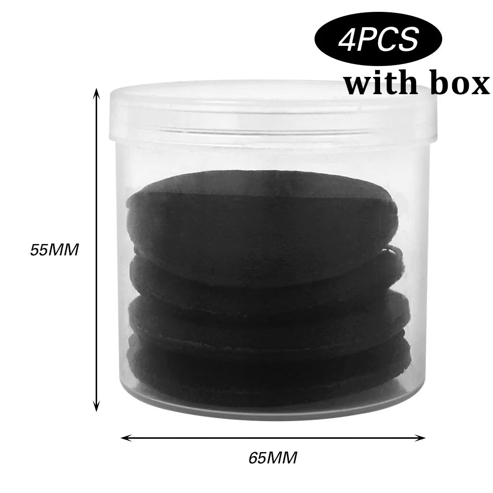 Wholesale Black Velet Powder Puffs with Box Makeup Sponges Wet Dry Use Setting Powder Pad Blush BB Cream Foundation Makeup Puff - Hiccupzz