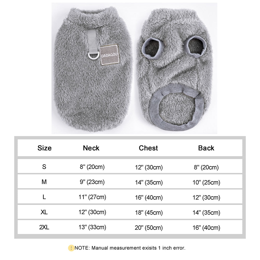 Soft Coral Fleece Pet Clothes Warm Dog Vest Coat Cute Puppy Sweater Cat Apparel For Chihuahua Yorkie Terrier Shih Tzu Pet Outfit - Hiccupzz