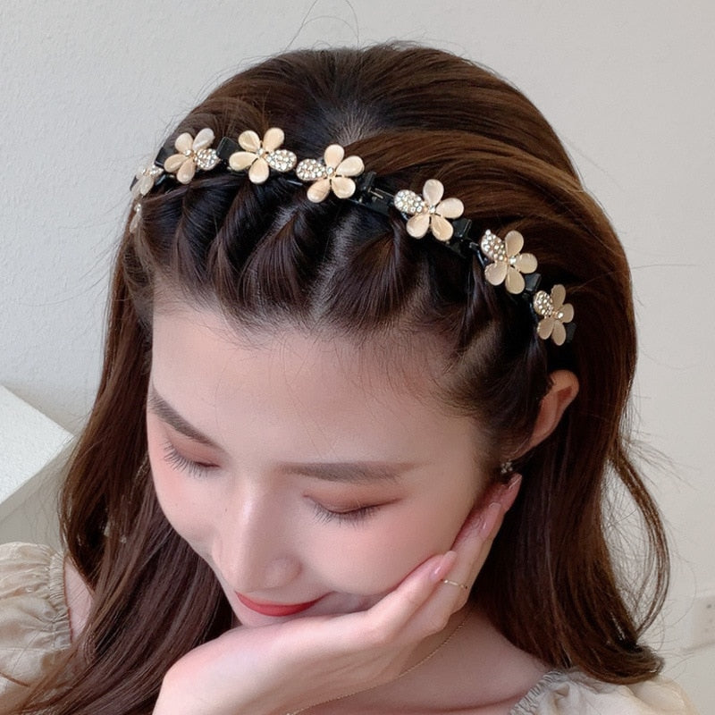 Fashion Pearl Non-Slip Rhinestone Hairbands - Hiccupzz