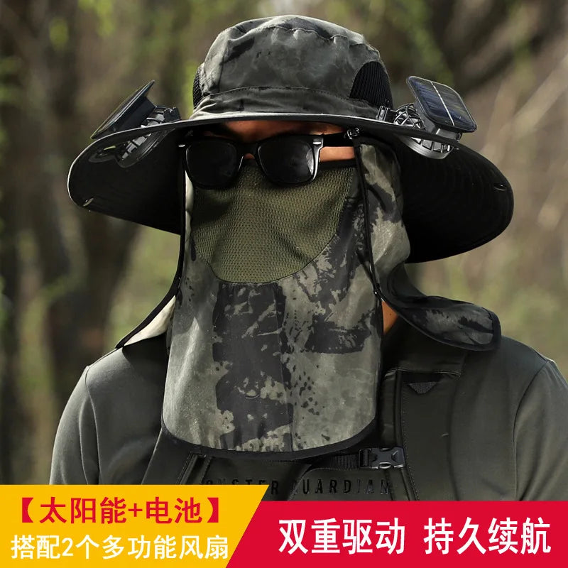 Solar Fan Fisherman Hat Outdoor - Hiccupzz