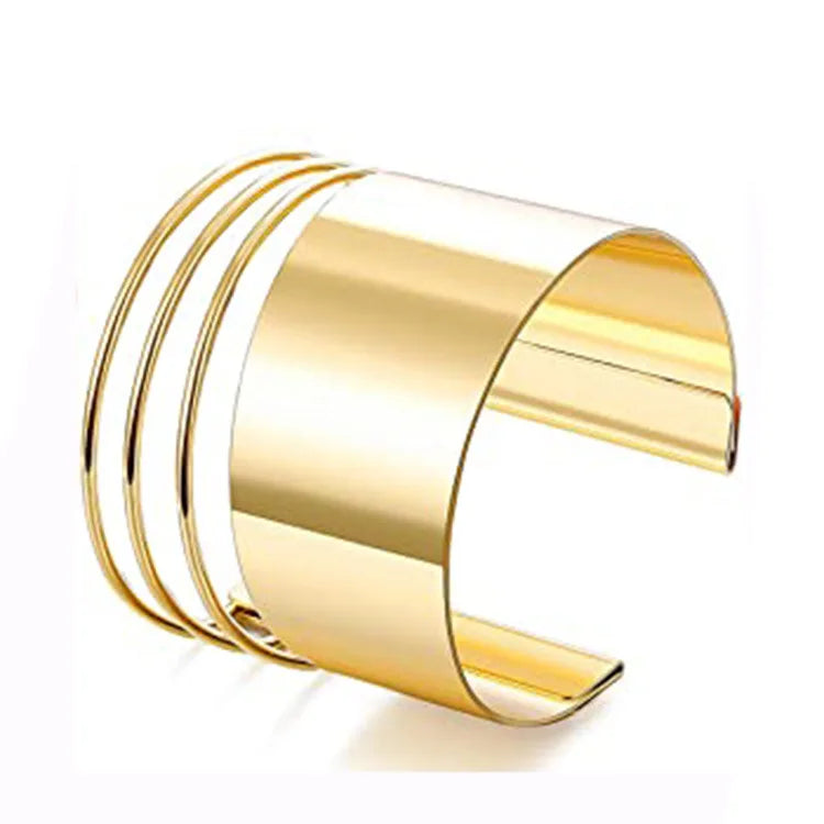 Simple Boho Coil Upper Arm Band Cuff Armlets for Women Girls, Adjustable Arm Bangle - Hiccupzz