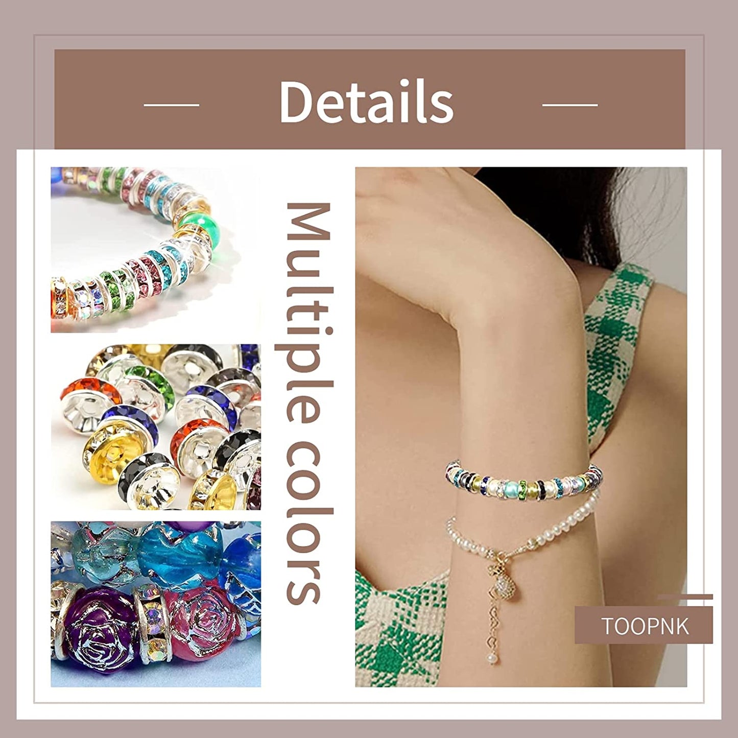 50pcs/lot Crystal Round Loose Spacer Beads for DIY Making Bracelet Necklace Accessories - Hiccupzz