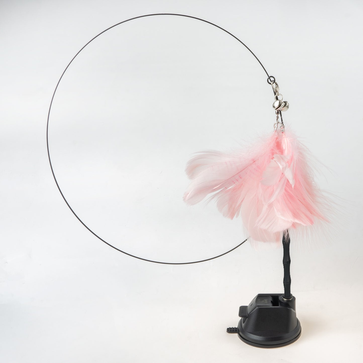 Handfree Bird/Feather Cat Wand with Bell Powerful Suction Cup Interactive Toys for Cats Kitten Hunting Exercise - Hiccupzz