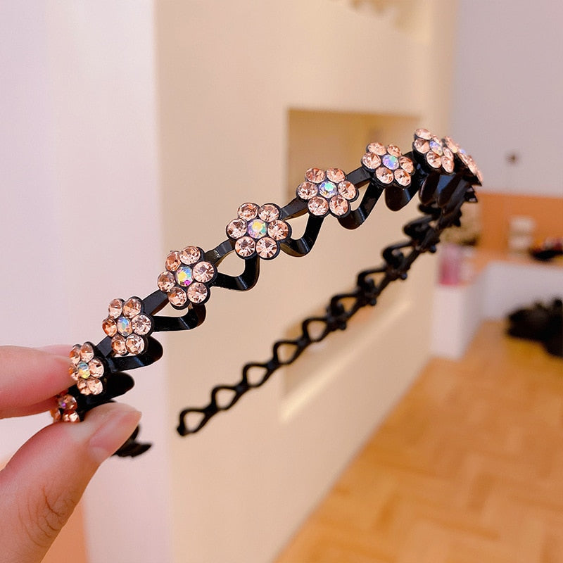 Fashion Pearl Non-Slip Rhinestone Hairbands - Hiccupzz