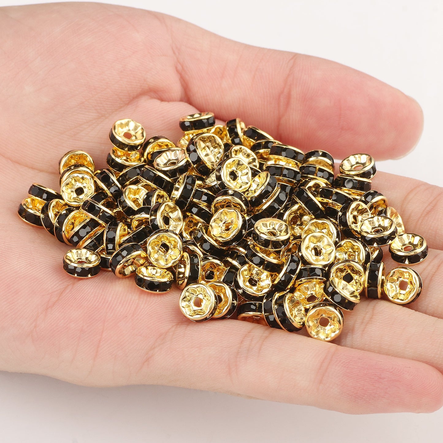 50pcs/lot Crystal Round Loose Spacer Beads for DIY Making Bracelet Necklace Accessories - Hiccupzz