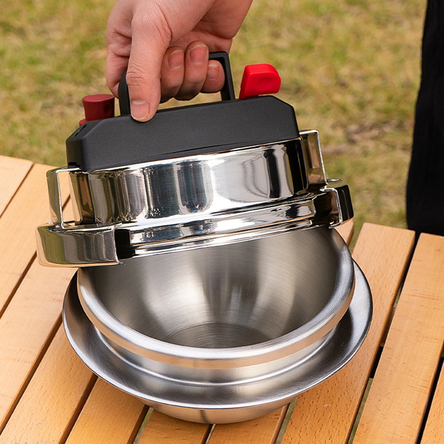 Multifunctional Small Pressure Cooker Nonstick Kitchen Cooking Pot Rice Cooker 304 Stainless Steel 5-minute Quick Cooking Pot - Hiccupzz