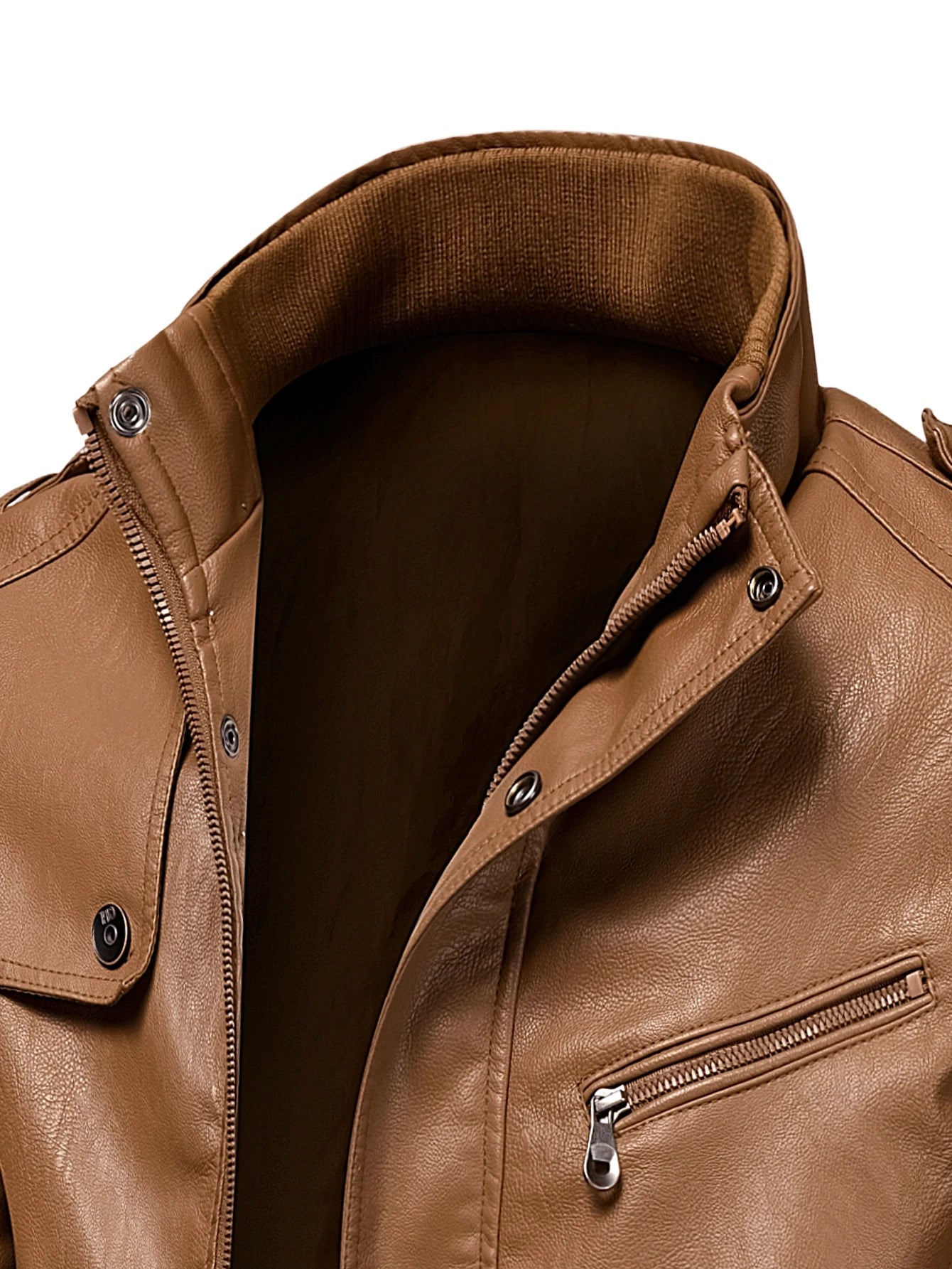 Men's Autumn Fashion Leather Jacket - Warm Long Coat with Pockets, Casual Winter England Style Vintage Parka - Hiccupzz