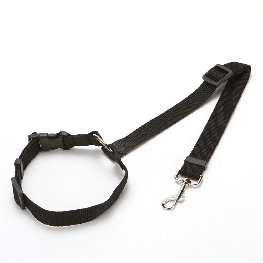 Two-in-one Nylon Adjustable Dogs Harness Collar Pet dog Accessories Pet Car Seat Belt Lead Leash Backseat Safety Belt - Hiccupzz