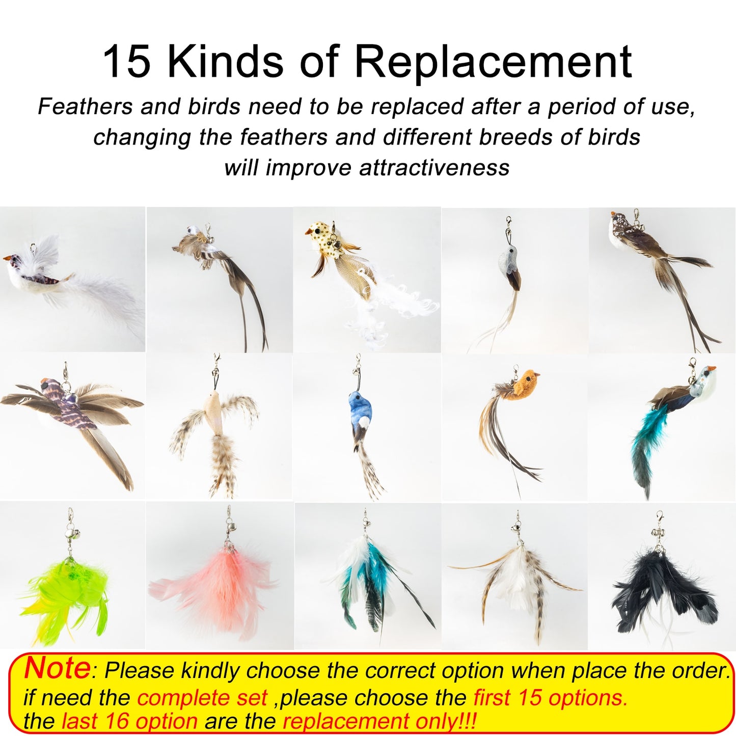 Handfree Bird/Feather Cat Wand with Bell Powerful Suction Cup Interactive Toys for Cats Kitten Hunting Exercise - Hiccupzz