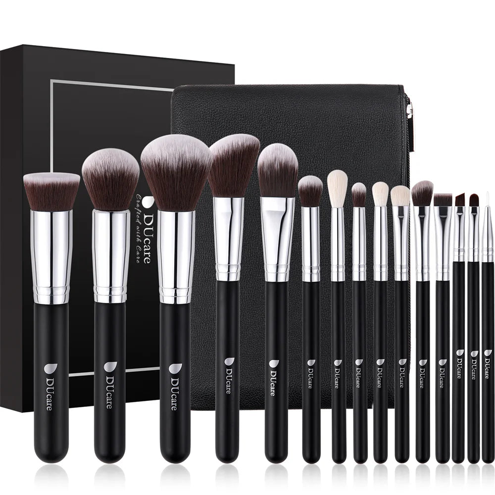 DUcare Professional Makeup Brush Set 10-32Pc Brushes Makeup Kit Synthetic Hair Foundation Power Eyeshadows Blending Beauty Tools - Hiccupzz