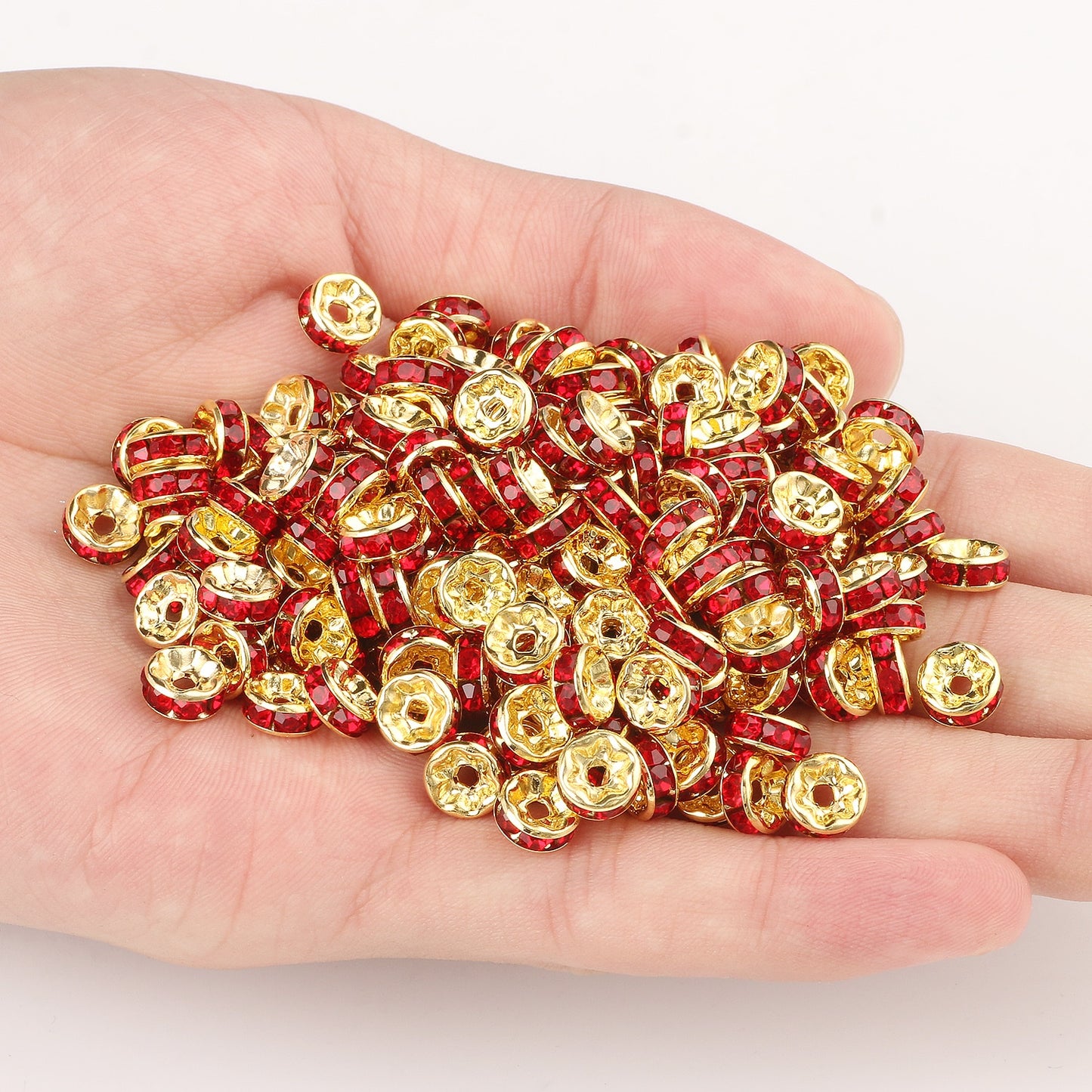 50pcs/lot Crystal Round Loose Spacer Beads for DIY Making Bracelet Necklace Accessories - Hiccupzz
