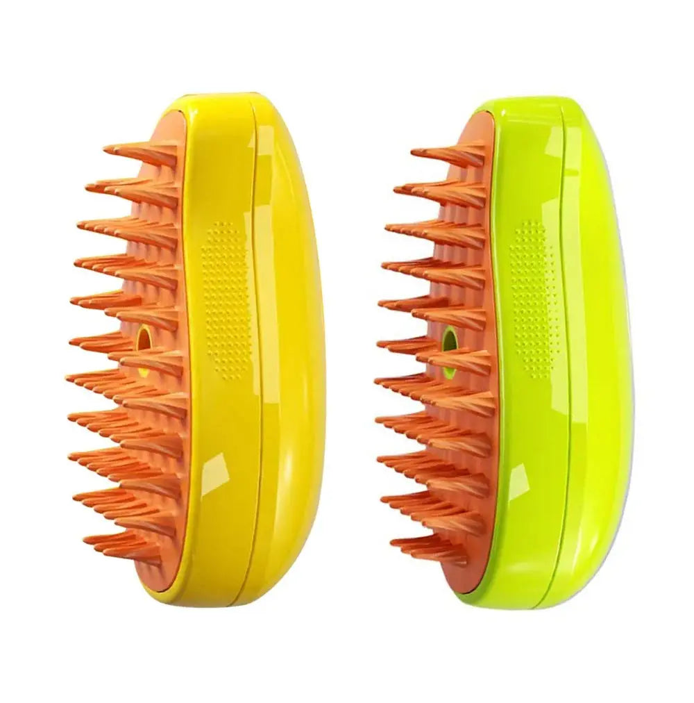 3-in-1 Electric Steamy Brush for Cats & Dogs – Steam Brush, Sprayer, and Massaging Pet Grooming Tool for Shedding - Hiccupzz