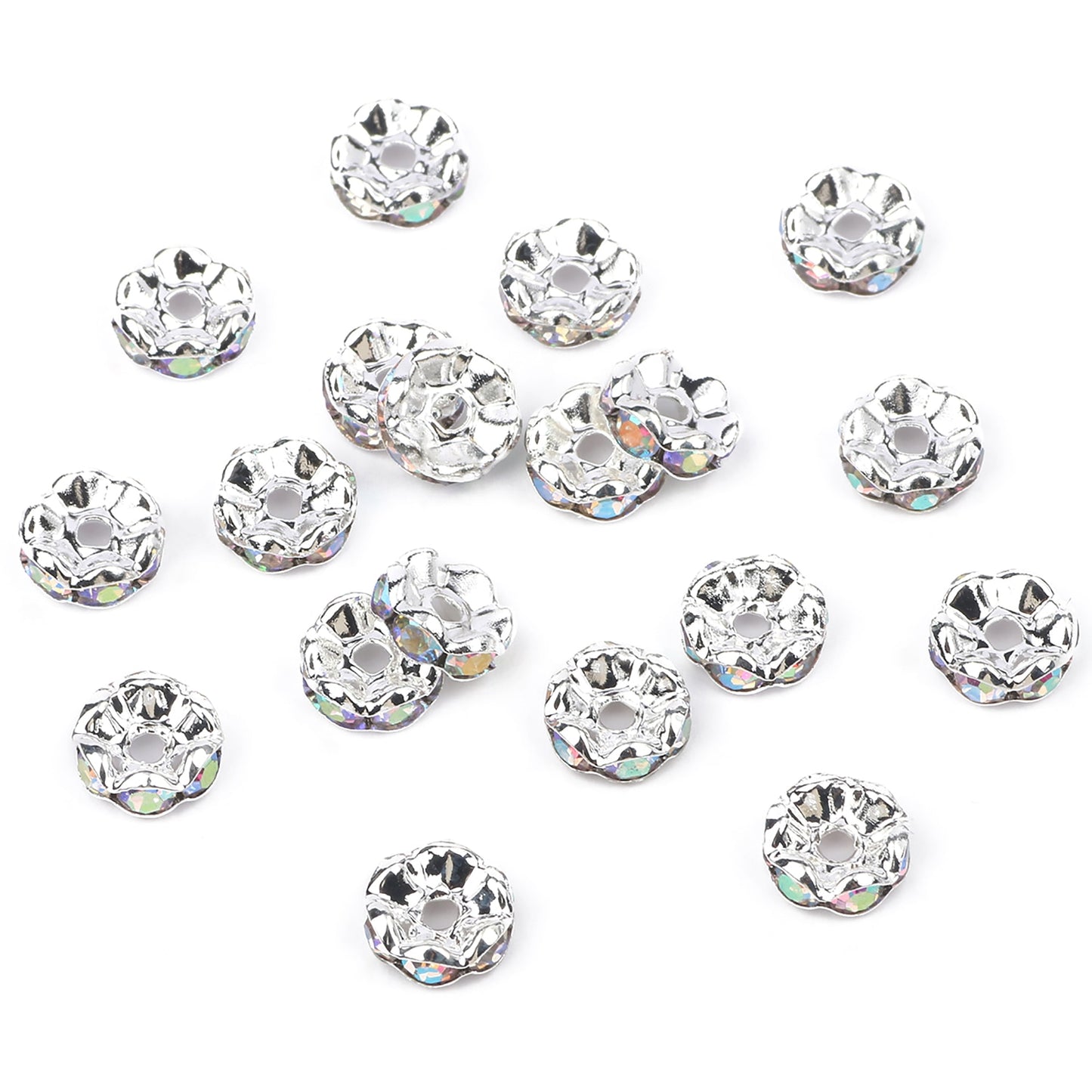 50pcs/lot Crystal Round Loose Spacer Beads for DIY Making Bracelet Necklace Accessories - Hiccupzz