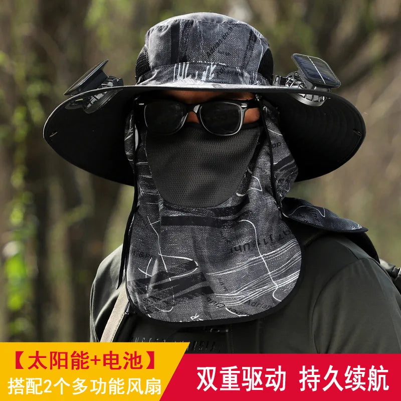 Solar Fan Fisherman Hat Outdoor - Hiccupzz