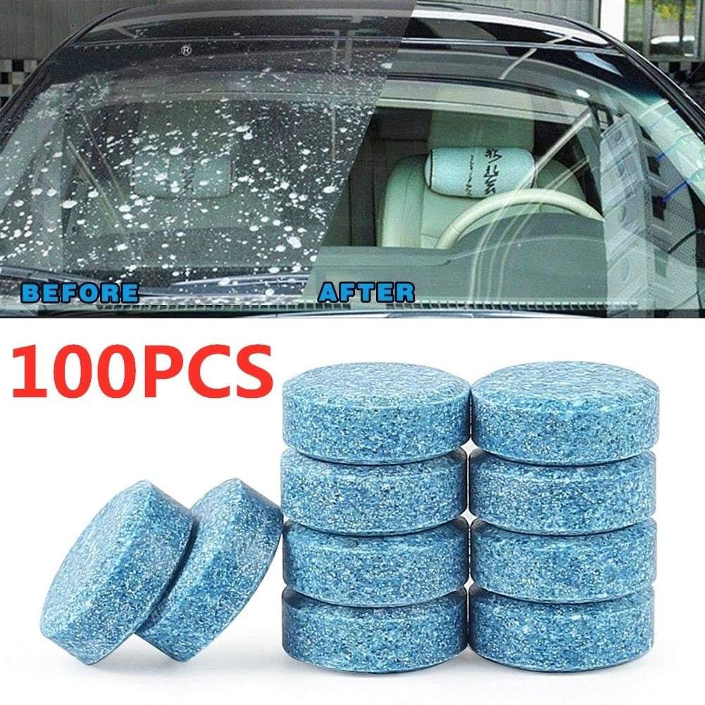 5/10/20/40/100Pcs Solid Cleaner Car Windscreen Wiper Effervescent Tablets Glass Toilet Cleaning Car Accessories - Hiccupzz