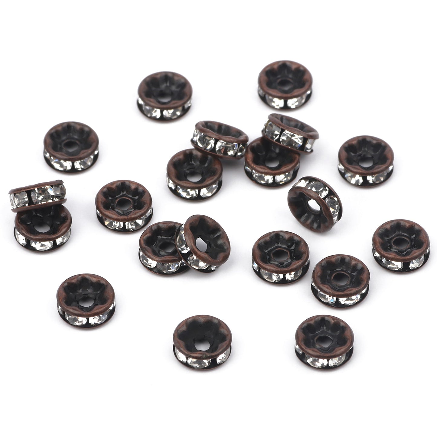 50pcs/lot Crystal Round Loose Spacer Beads for DIY Making Bracelet Necklace Accessories - Hiccupzz