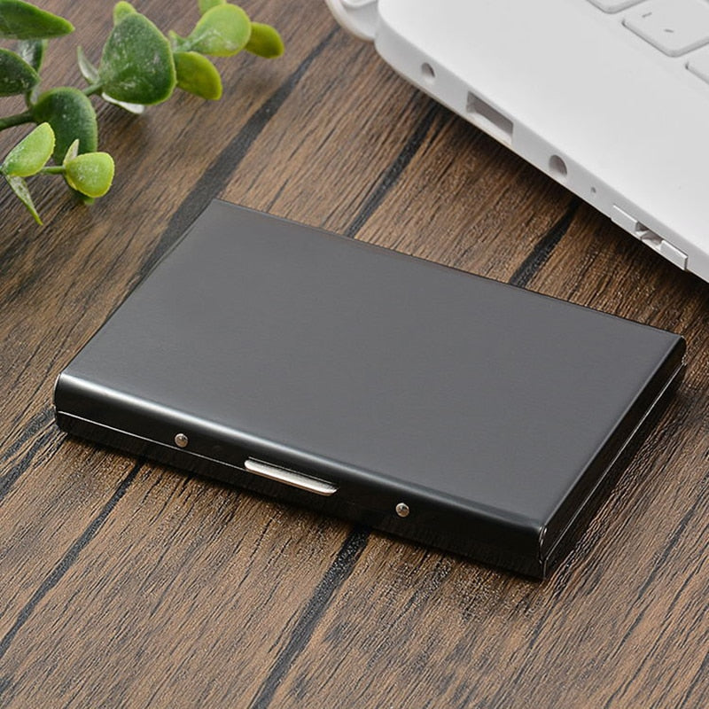 Rfid Credit Card Holder Men Minimalist Wallet Aluminium Bank Cardholder Case with Money Clip Designer Porte Carte - Hiccupzz