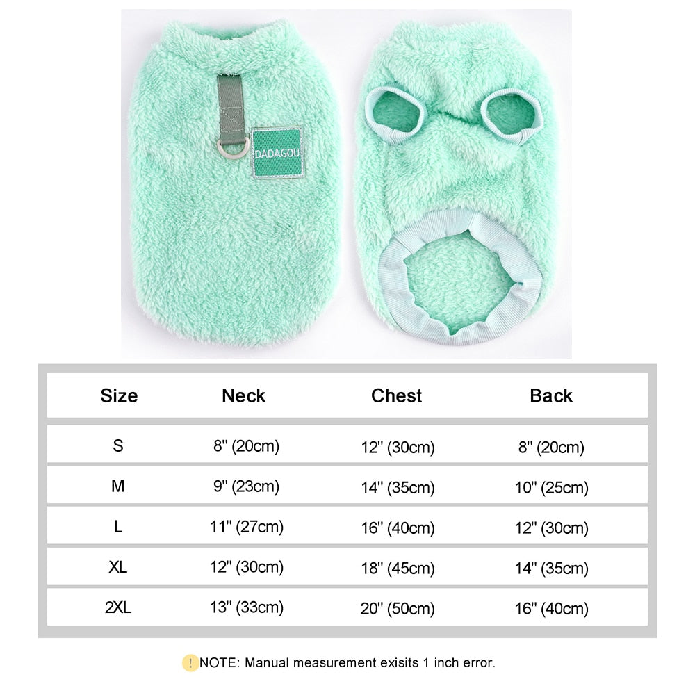 Soft Coral Fleece Pet Clothes Warm Dog Vest Coat Cute Puppy Sweater Cat Apparel For Chihuahua Yorkie Terrier Shih Tzu Pet Outfit - Hiccupzz