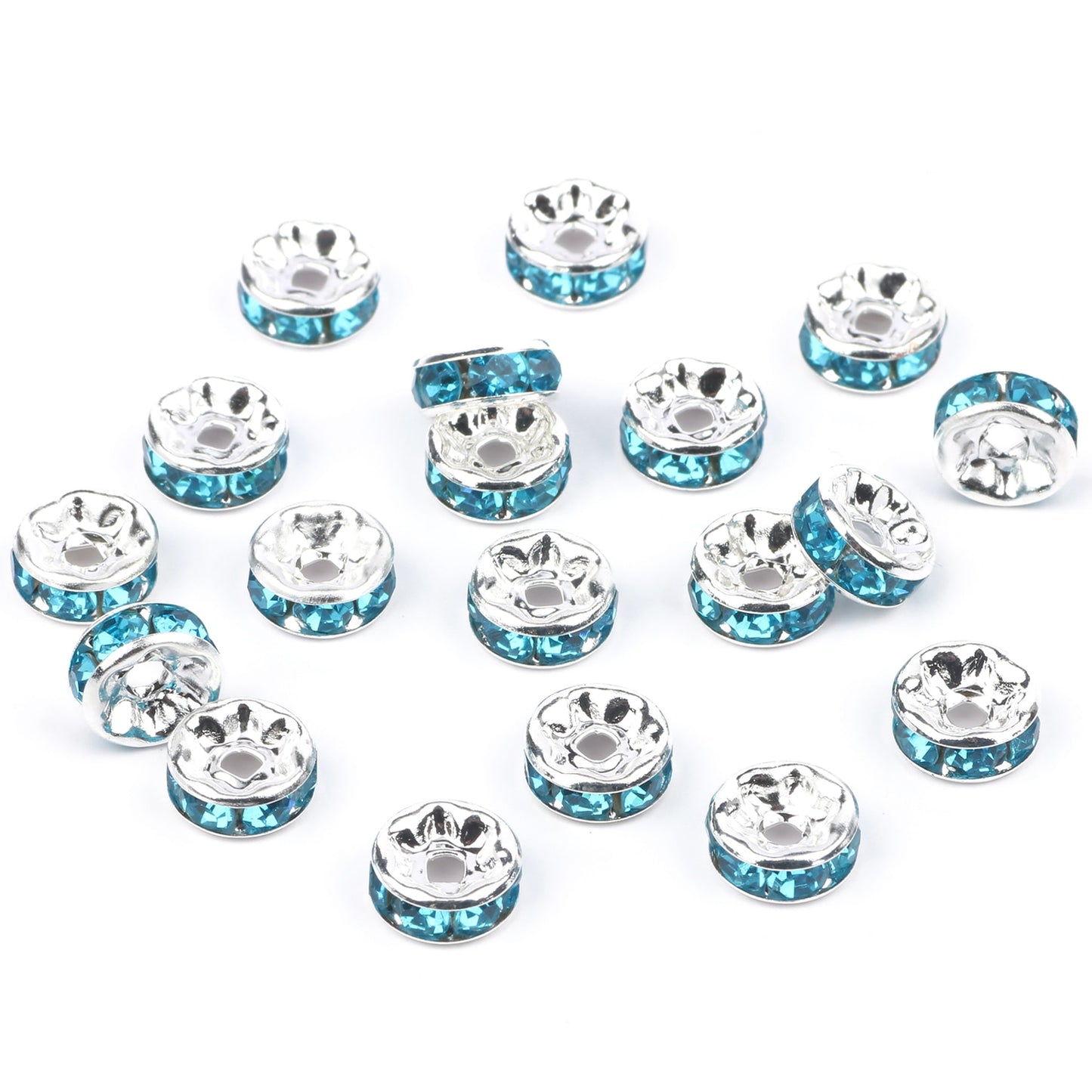 50pcs/lot Crystal Round Loose Spacer Beads for DIY Making Bracelet Necklace Accessories - Hiccupzz